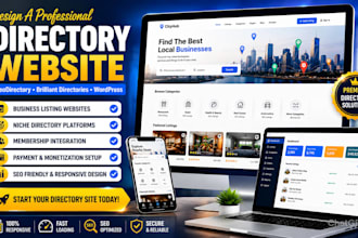 design directory listing  website, geodirectory or brilliant directory site