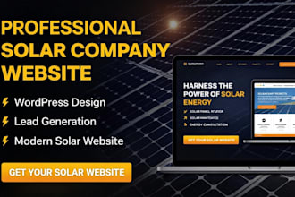create a modern solar energy website for solar companies