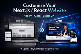 redesign and customize your nextjs or react website