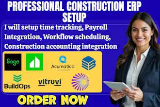 setup construction erp procore acumatica vista buildops clearstory sage spectrum