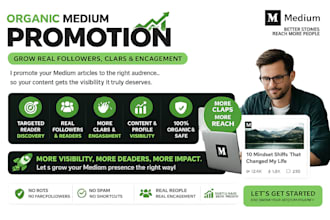 do viral medium articles to grow targeted readers and followers organically