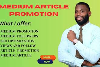 do organic medium promotion to grow readers and followers