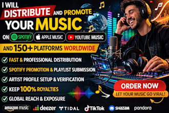 distribute and promote your music on spotify apple music youtube 150 platform
