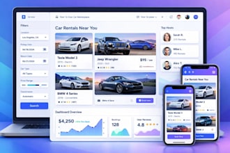develop bubble turo marketplace with vendor profiles, listing, search filter