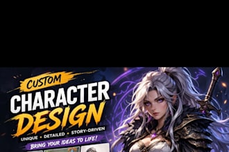 design custom characters and narrative concept art