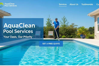 design squarespace pool cleaning service website pool maintenance website