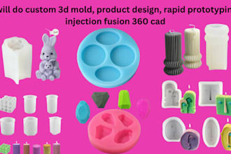 do custom 3d mold, product design, rapid prototyping, soap candle fusion 360 cad