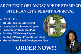 draw 2d 3d landscape architecture site plan planting plan for hoa city permit