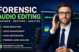 do forensic audio editing, cleanup, enhancement and restoration