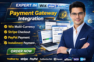 setup wix multi currency, stripe checkout, paypal payment, installment payment