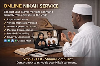 do your online nikah islamic marriage nikah certificate witnesses wali and imam
