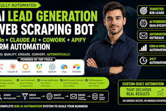build ai lead generation web scraping bot n8n claude cowork apify CRM automation