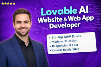 build lovable ai website or web app for your startup mvp
