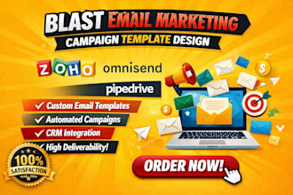 blast email marketing campaign template design via zoho omnisend pipedrive crm