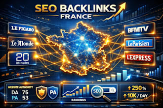 build high quality france backlink on top french news websites