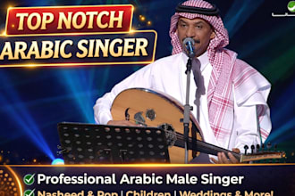 be your male vocalist in english, french and arabic male singer rap song writer