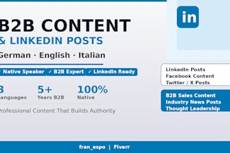 write german b2b content and linkedin posts