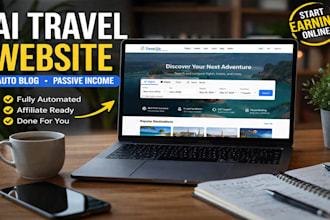 create ai travel affiliate website with autoblog for passive income