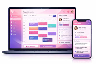 develop bubble salon booking app client management, scheduling, automated alert