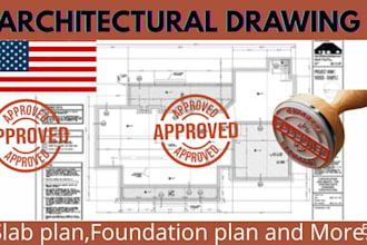 create structural slab plan foundation plan and concreteslab drawings for permit