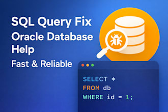 fix, debug or optimize your sql query