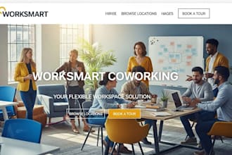 design squarespace coworking space website workspace rental website hub website