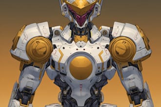 make a mecha robot armor character concept for you