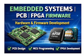 design embedded systems, pcb design, and mcu firmware for iot hardware
