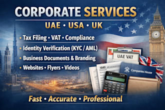 corporate services uae corporate tax US UK tax filing vat and compliance support
