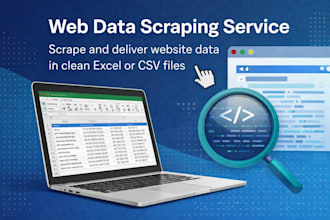 scrape website data and deliver clean excel or CSV datasets