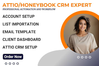 setup and customize your attio CRM honeybook workflow automation 17hats CRM