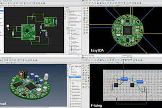 provide pcb in diptrace, easyeda, tinkercad, and fritzing