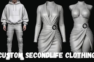 create custom second life clothing mesh for maitreya, legacy and reborn bodies