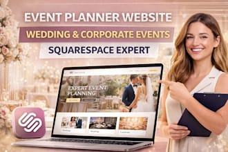 do squarespace event planner website wedding organizer website corporate event