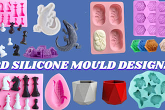 design 3d silicone mold 3d cad model 3d candle cookie mold printable stl
