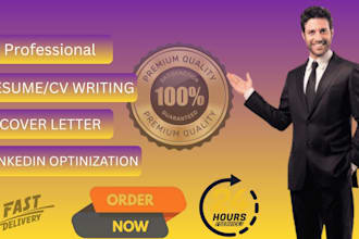 do resume, cover letter, linkedin optimization
