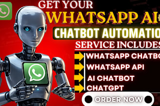 develop whatsapp ai chatbot with chatgpt automation and whatsapp API integration