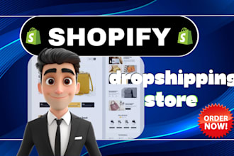 build shopify store design, shopify dropshipping store and shopify website