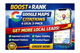 do 19,950 google maps and rank business in local 3 pack