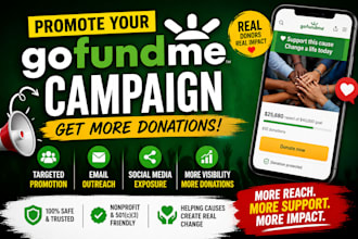 promote gofundme or nonprofit fundraising campaign to reach more supporters