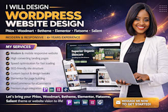 wordpress website phlox, woodmart, betheme, elementor, flatsome salient theme