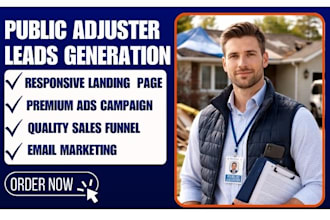 public adjuster leads home insurance claim disaster recovery website