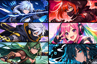 make anime header aesthetic banner for youtube twitch and discord