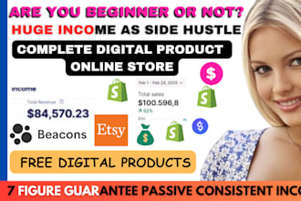 7 figure roi payhip or shopify digital products, stanstore, etsy digital store