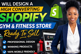 build  high converting shopify store design for your gym and fitness store