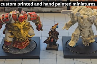 do custom warhammer tabletop miniature painting 3d print and paint for wargames