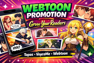do organic webtoon promotion and manga marketing