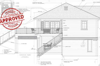 deck patio layout, structural plan, garage adu, basement, renovation, pe stamp
