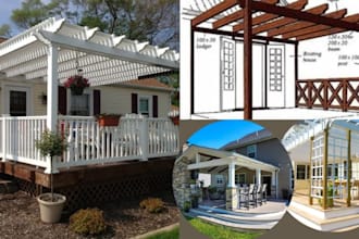 provide you deck, pergola, porch or patio permit drawings