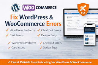 fix wordpress issues woocommerce  design issues fix wordpress checkout errors